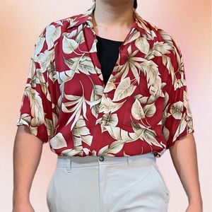 Campia Vintage Over Sized Hawaiian Button Up Shirt